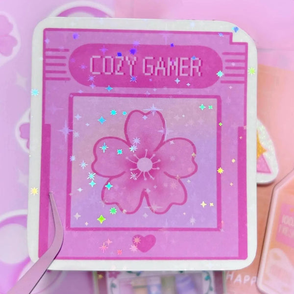 *NEW* Happy Arden 'Cozy Gamer' Holographic Vinyl Sticker