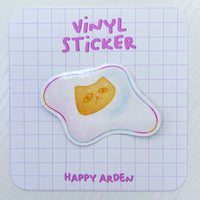 *NEW* Happy Arden Kitty Egg Holographic Vinyl Sticker