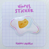*NEW* Happy Arden Kitty Egg Holographic Vinyl Sticker