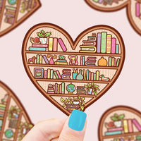 *NEW* Turtle's Soup Heart Shaped Bookshelf Vinyl Sticker