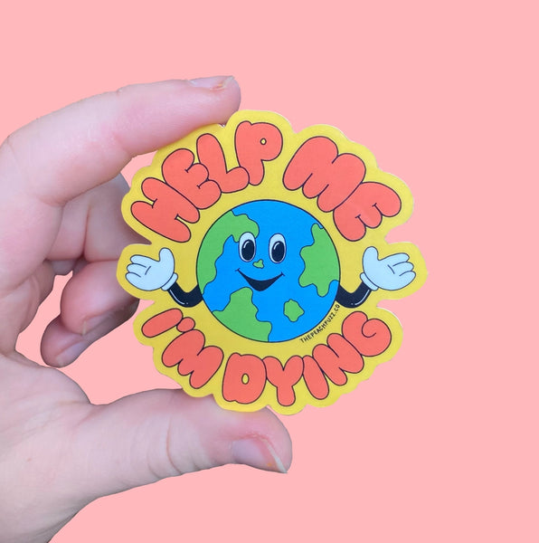 *NEW* The Peach Fuzz 'Help Me I'm Dying' Vinyl Sticker