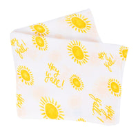 Little Hometown Muslin Swaddle Blanket: Hey Y'all