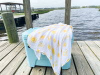 Little Hometown Muslin Swaddle Blanket: Hey Y'all