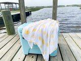 Little Hometown Muslin Swaddle Blanket: Hey Y'all