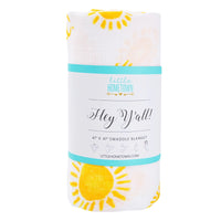Little Hometown Muslin Swaddle Blanket: Hey Y'all