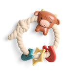 Itzy Ritzy Ritzy Rattle Silicone Teether - Highland Cow