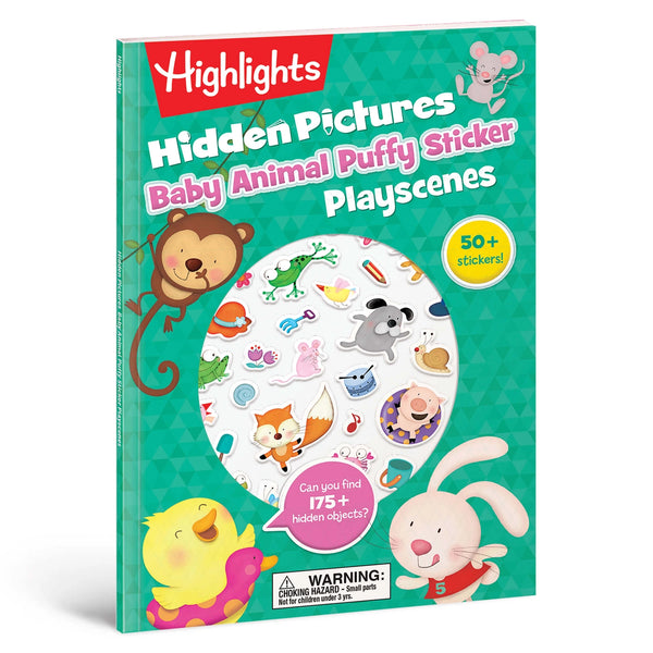 *COMING SOON* Baby Animal Hidden Pictures Puffy Sticker Playscenes