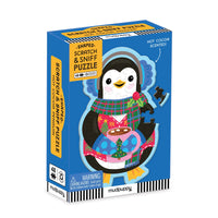 *NEW* Mudpuppy Scratch & Sniff 48 Piece Mini Puzzle: Hot Cocoa Penguin
