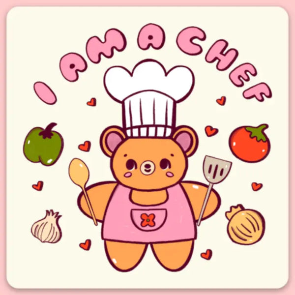 Tender Ghost 'I Am A Chef' Vinyl Sticker