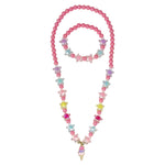 *NEW* Pink Poppy Ice Cream Charm Necklace and Bracelet Set