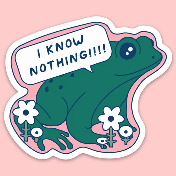 Tender Ghost 'I Know Nothing' Vinyl Sticker