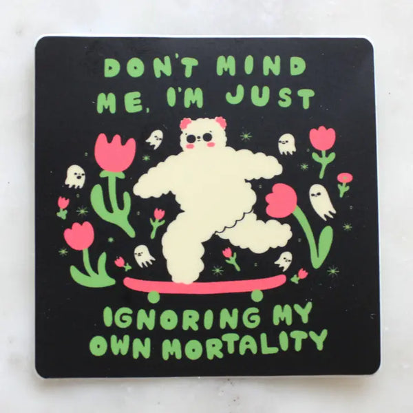 Tender Ghost 'Ignoring My Own Mortality' Vinyl Sticker