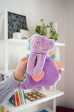 Itzy Ritzy Itzy Lovey Plush with Teether - Purple Dino