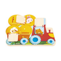*NEW* Janod Farm Flip-And-Find Tractor Puzzle