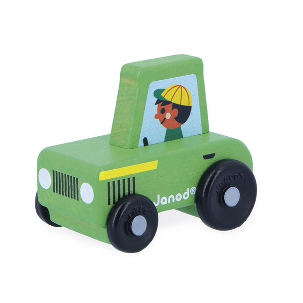 *NEW* Janod Crossroads Countryside Green Tractor
