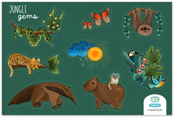 Exclusive Jungle Gems Vinyl Sticker Sheet