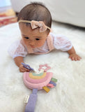 Itzy Ritzy Jingle Attachable Travel Toy - Pastel Rainbow