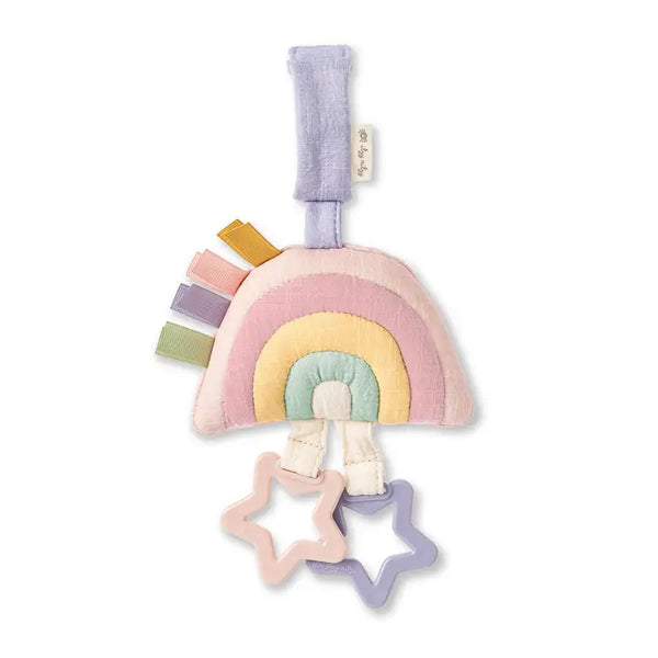 Itzy Ritzy Jingle Attachable Travel Toy - Pastel Rainbow