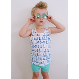 *FINAL SALE* June and January Racer Tank Top - Anchor