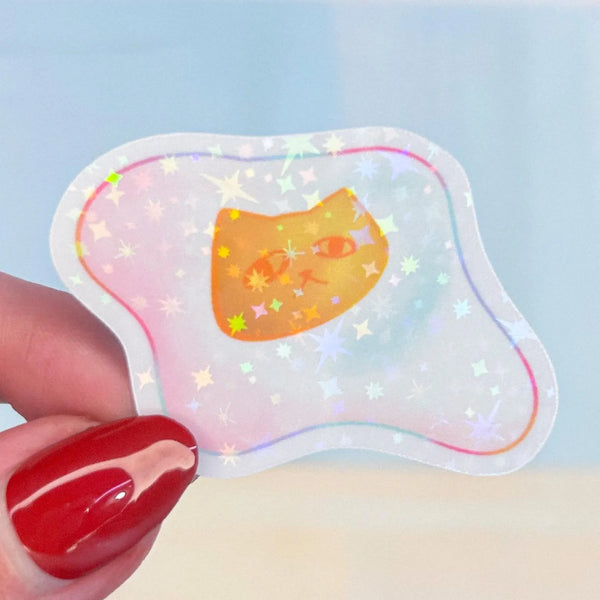 *NEW* Happy Arden Kitty Egg Holographic Vinyl Sticker