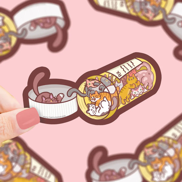 *NEW* Turtle's Soup Kitty RX Purrscription Vinyl Sticker