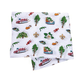 Little Hometown Muslin Swaddle Blanket: Louisiana Baby