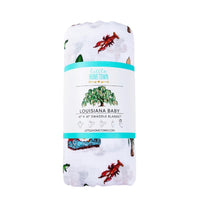 Little Hometown Muslin Swaddle Blanket: Louisiana Baby