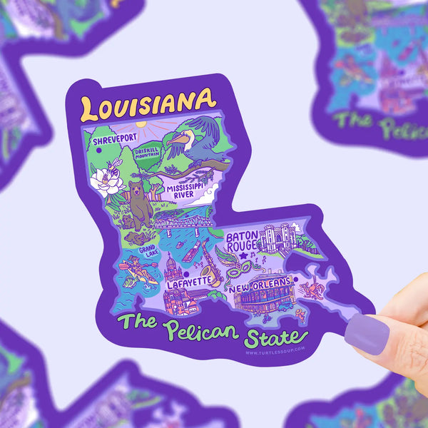 *NEW* Turtle's Soup Louisiana State Vinyl Sticker