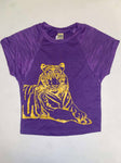 Little Black Tutu Tiger Toddler Girls Raglan Tee, 3T