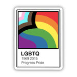 Big Moods LGBTQ Progress Pride Paint Swatch Vinyl Sticker
