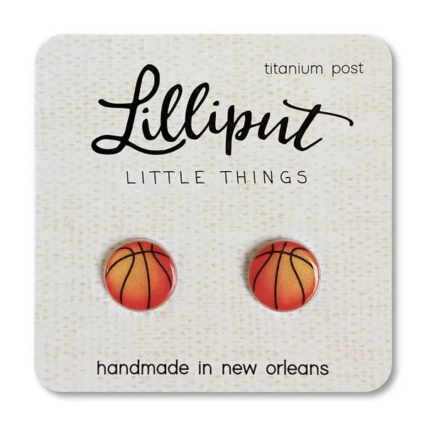 Lilliput Little Things Earrings - Basketballs