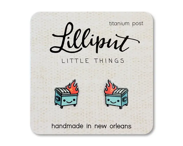 Lilliput Little Things Earrings - Dumpster Fires