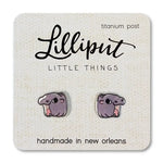 Lilliput Little Things Earrings - Moo Deng Hippos