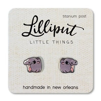 Lilliput Little Things Earrings - Moo Deng Hippos