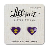 *COMING SOON* Lilliput Little Things Earrings - Tiger Paw Hearts