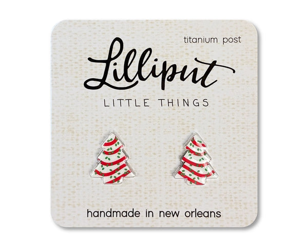 Lilliput Little Things Earrings - Christmas Tree Cakes