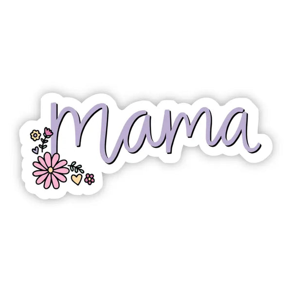 Big Moods 'Mama' Purple Floral Vinyl Sticker