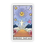 Big Moods 'Manifest That Shit' Tarot Card Vinyl Sticker