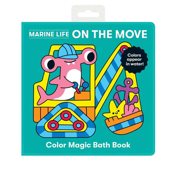 *NEW* Mudpuppy Color Magic Bath Book: Marine Life On the Move