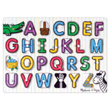 Melissa & Doug Lift & See Alphabet Wooden Peg Puzzle