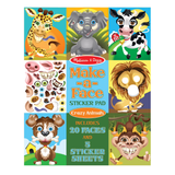 Melissa & Doug Make a Face Sticker Pad - Crazy Animals