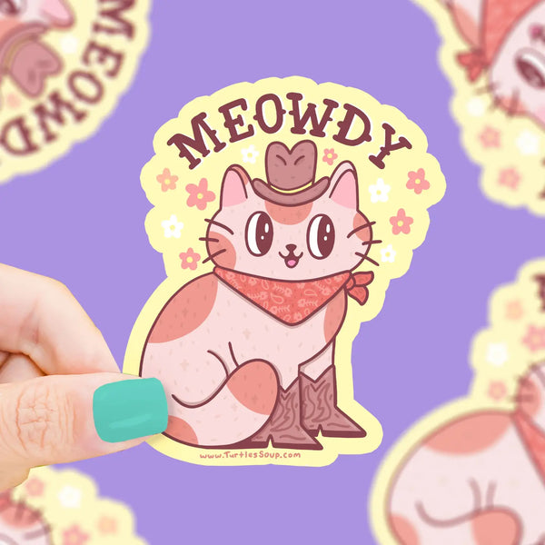 *NEW* Turtle's Soup 'Meowdy' Vinyl Sticker