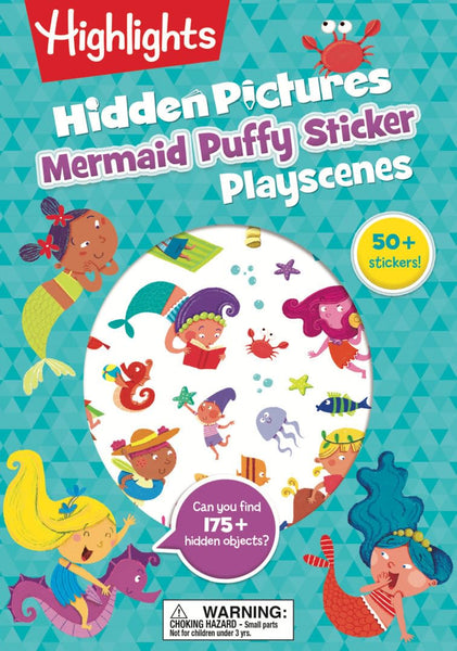 *COMING SOON* Mermaid Hidden Pictures Puffy Sticker Playscenes