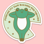 *NEW* Tender Ghost 'Minding My Own Business and Thriving' Vinyl Sticker