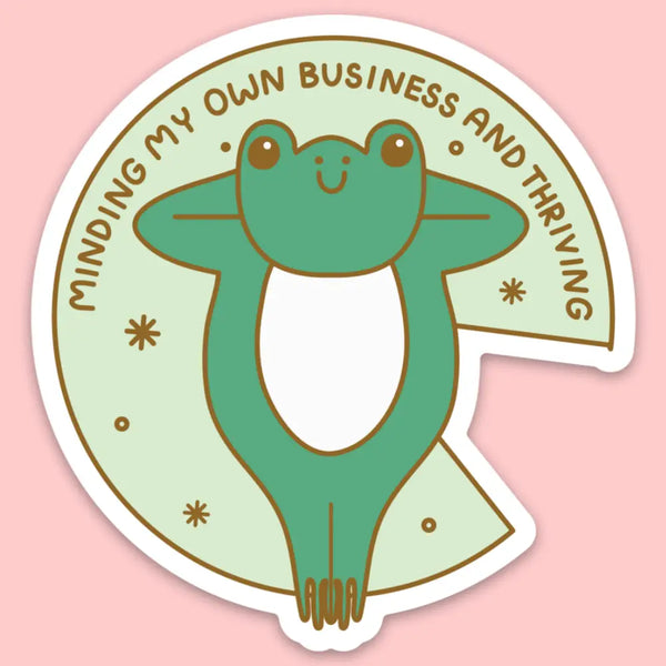 *NEW* Tender Ghost 'Minding My Own Business and Thriving' Vinyl Sticker