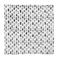 *FINAL SALE* Modern Burlap Organic Cotton Black & White Muslin Swaddle - Coffee Love