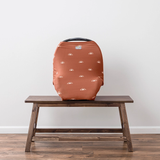 Itzy Ritzy Mom Boss 4-in-1 Multi-Use Car Seat & Nursing Cover - Terracotta Sunrise