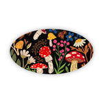 Big Moods Mushroom and Flowers Black Pattern Vinyl Sticker
