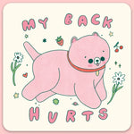 Tender Ghost 'My Back Hurts' Vinyl Sticker
