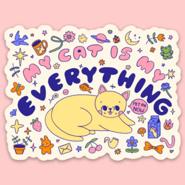 Tender Ghost 'My Cat Is My Everything' Vinyl Sticker